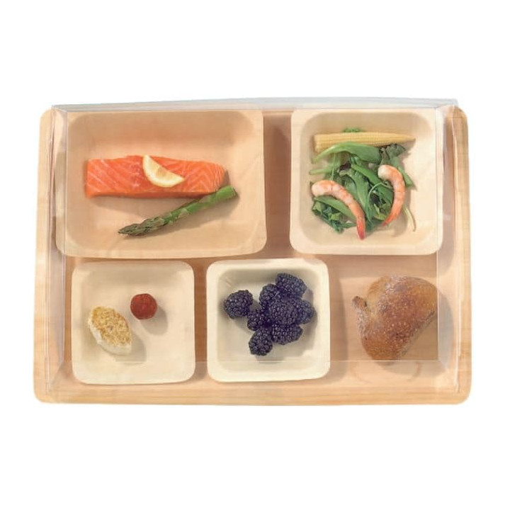 Wooden Plate Square Shape 11,5x11,5x1,2cm (250 Units)