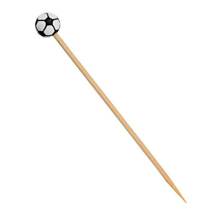 Bamboo Food Pick Football Design 12cm (100 Units)  