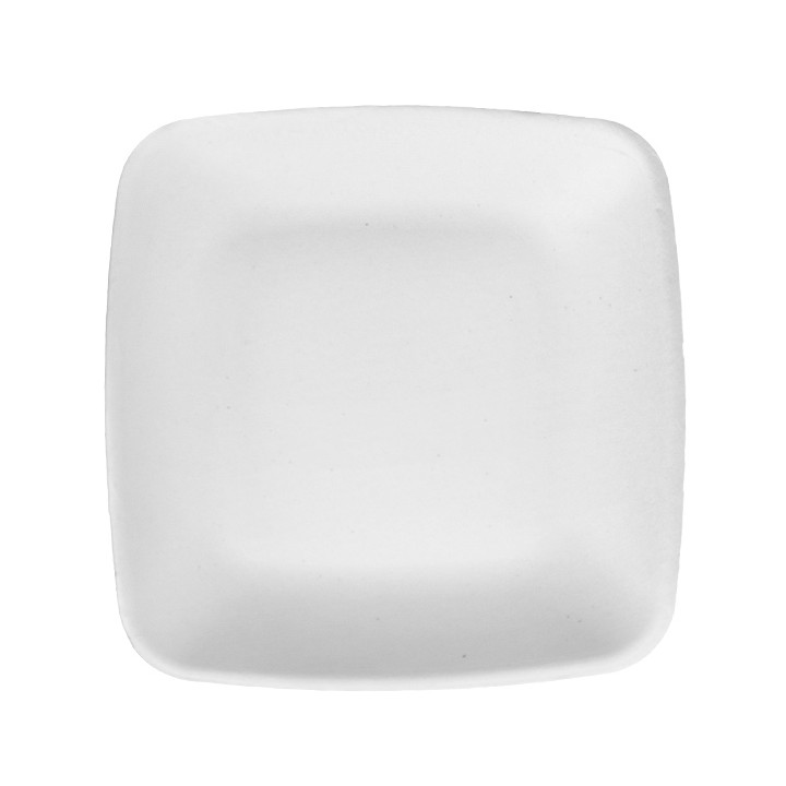 Sugarcane Plate White 6,5x6,5cm (300 Units)