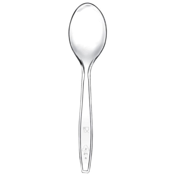 Plastic Spoon Premium PS Clear 19cm (1000 Units)