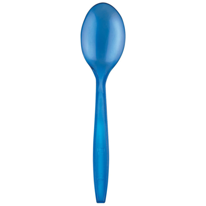 Plastic Spoon PS Premium Blue 19cm (1000 Units)