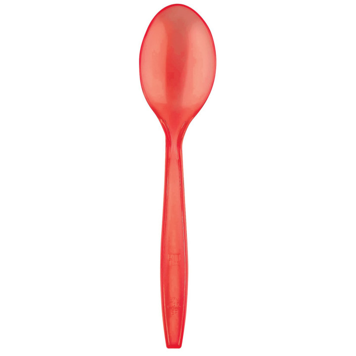Plastic Spoon PS Premium Red 19cm (1000 Units)