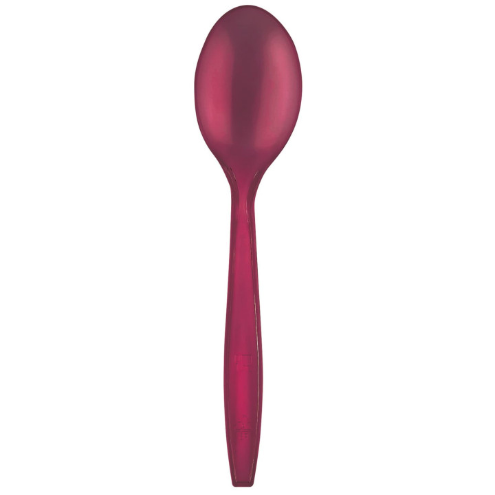 Plastic Spoon PS Premium Burgundy 19cm (1000 Units)