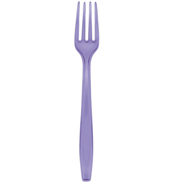 Plastic Fork PS Premium Lilac 19cm (1000 Units)