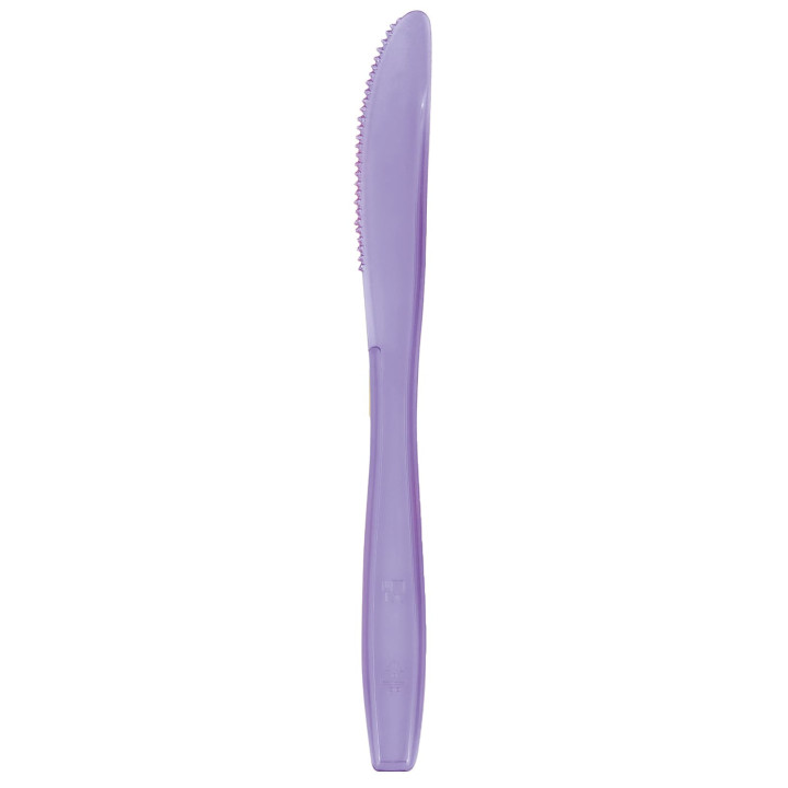 Plastic Knife PS Premium Lilac 19cm (50 Units) 