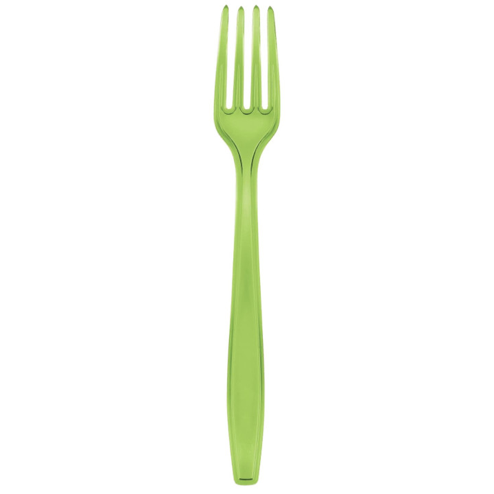 Plastic Fork PS Premium Lime Green 19cm (1000 Units)