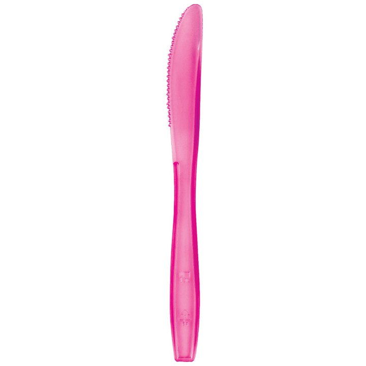 Plastic Knife PS Premium Fuchsia 19cm (1000 Units)