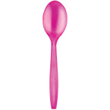 Plastic Spoon PS Premium Fuchsia 19cm (50 Units) 