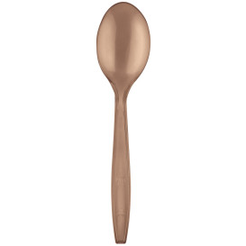 Plastic Spoon PS Premium Brown 19cm (50 Units) 