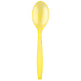 Plastic Spoon PS Premium Yellow 19cm (50 Units) 