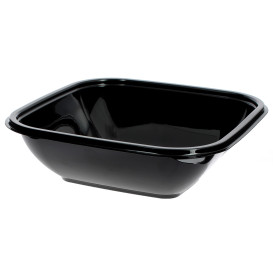 Plastic Bowl PET Black 750ml 17,5x17,5x5cm (50 Units) 