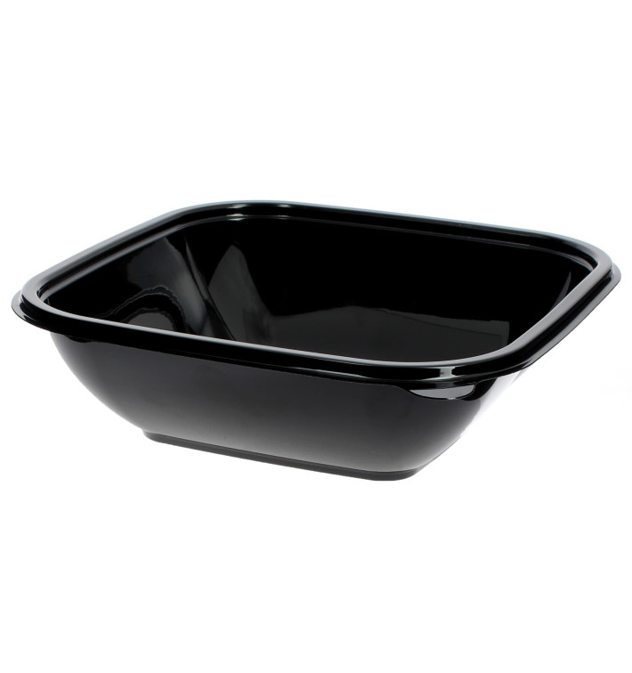Plastic Bowl PET Black 750ml 17,5x17,5x5cm (50 Units) 