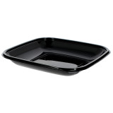 Plastic Bowl PET Black 500ml 190x190x30mm (50 Units)