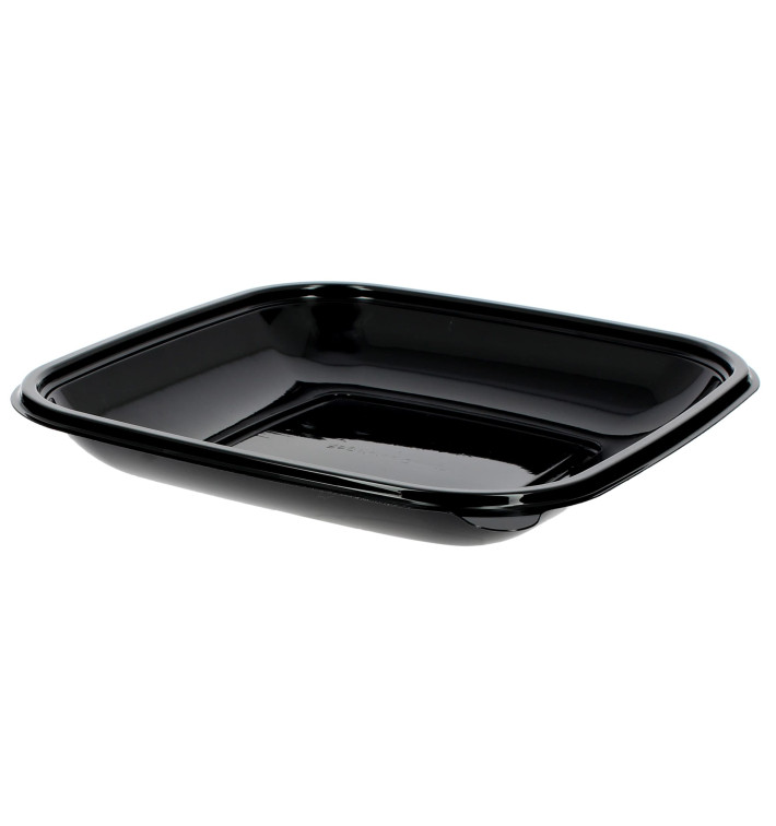 Plastic Bowl PET Black 500ml 190x190x30mm (50 Units)