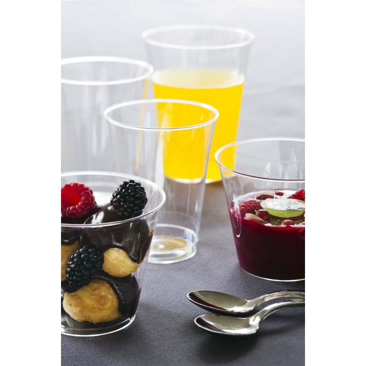 Plastic Cup PS Injection Moulding Clear 250ml (25 Units) 