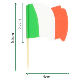 Italy Flag Food Pick 6,5cm (14400 Units)