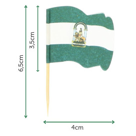 Andalusia Flag Food Pick 6,5cm (14400 Units)