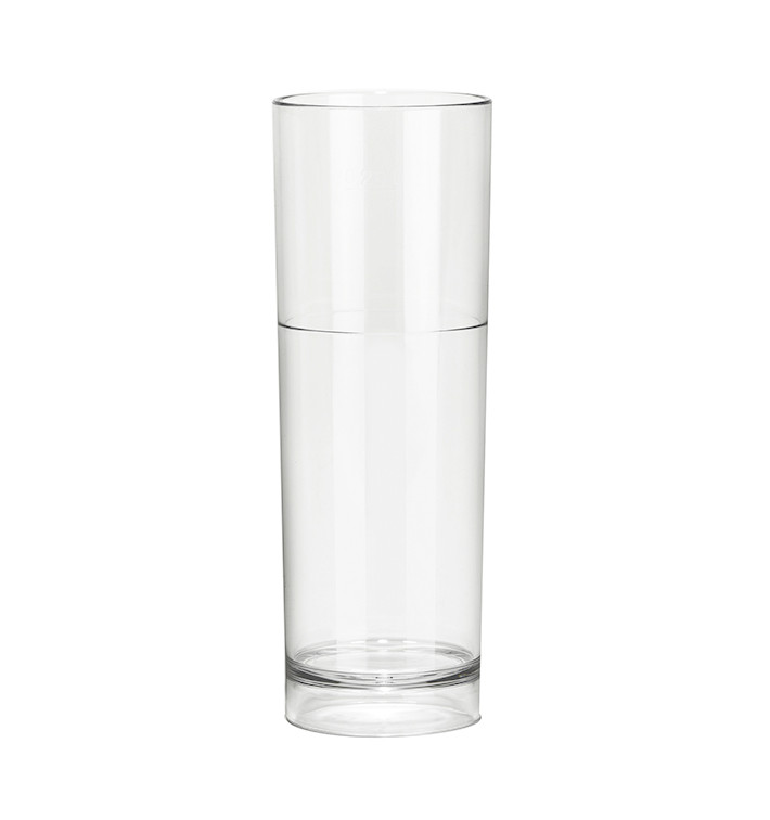 Plastic Collins Glass Reusable SAN Clear 200ml (102 Units)