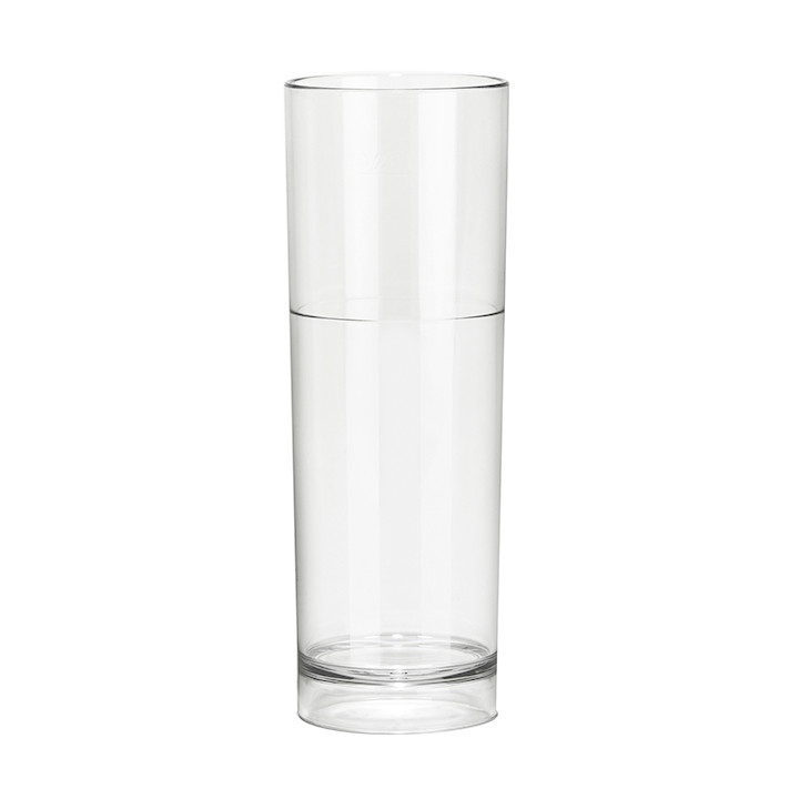 Plastic Collins Glass Reusable SAN Clear 200ml (102 Units)