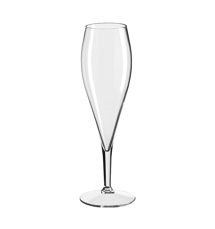 Reusable Plastic Flute Sparkling Wine Clear Tritan 375ml (1 Unit) 
