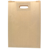 Paper Bag with Handles Kraft Die Cut 31+8x42cm (50 Units) 