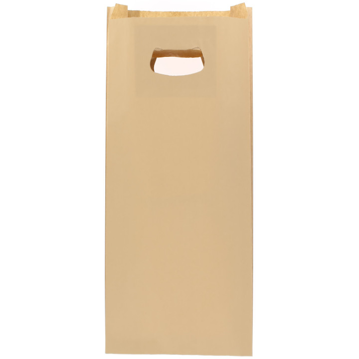 Paper Bag with Handles Kraft "Hawanna" Die Cut 18+6x32cm (500 Units)