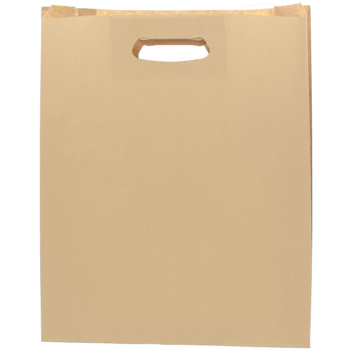 Paper Bag with Handles Kraft "Hawanna" Die Cut 41+10x42cm (250 Units)