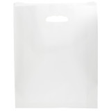Paper Bag with Handles Kraft Die Cut White 41+10x42cm (50 Units) 
