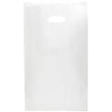 Paper Bag with Handles Kraft Die Cut White 24+7x37cm (50 Units) 