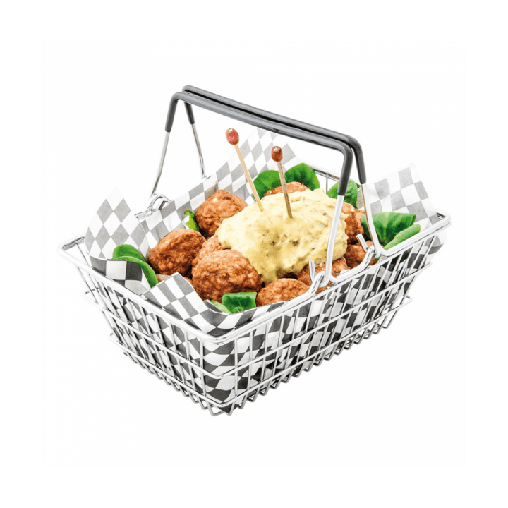 Serving Mini Shopping Basket Containers Steel 18,5x13,5x9cm (6 Units)