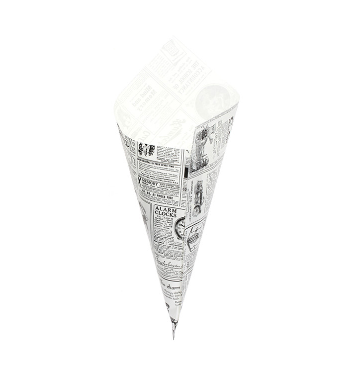 Paper Food Cone Grease-Proof "Times" 34cm 400g (1.000 Units)