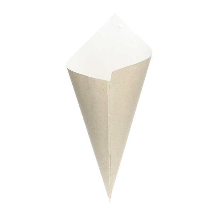 Paper Food Cone Natural 24cm 100g (200 Units)
