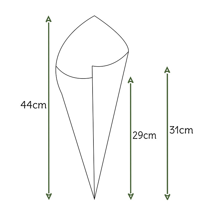 Paper Food Cone Natural 42cm 600g (200 Units)