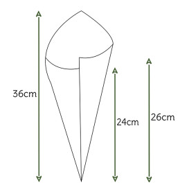 Paper Food Cone Natural 34cm 400g (1.000 Units)