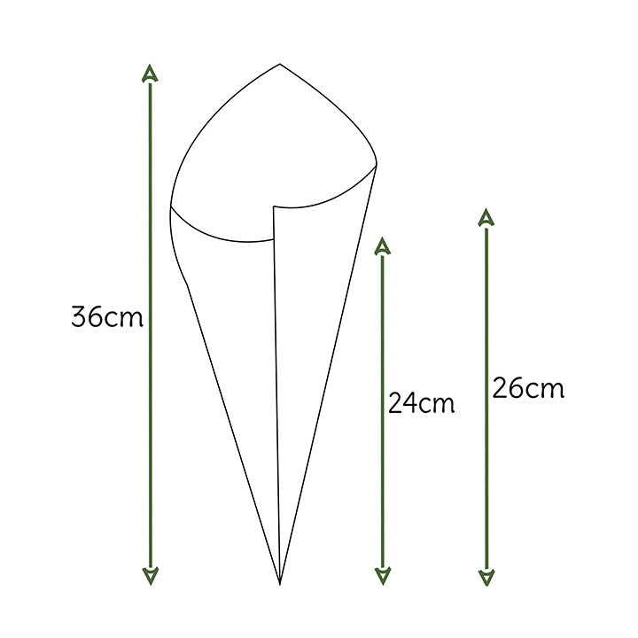 Paper Food Cone Natural 34cm 400g (1.000 Units)