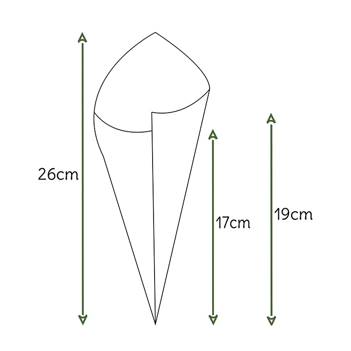 Paper Food Cone Natural 24cm 100g (200 Units)