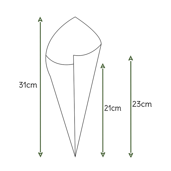 Paper Food Cone Natural 29,5cm 250g (200 Units)