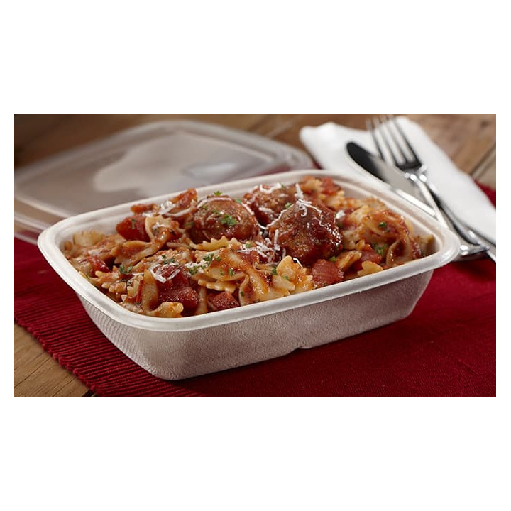 Sugarcane Container PLA Laminated 825ml 21x16x5cm (75 Units)  