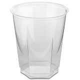 Plastic Cup PS Crystal Hexagonal shape 250ml (50 Units)