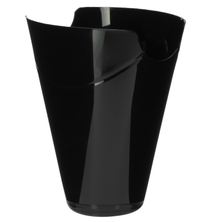 Tasting Plastic Container PP "Click-Clack" Black 80ml (20 Units)
