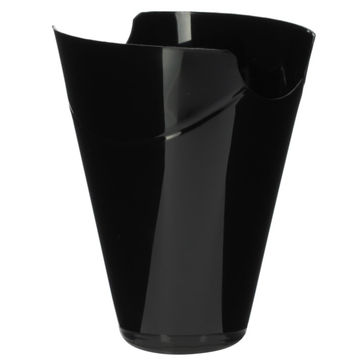 Tasting Plastic Container PP "Click-Clack" Black 180ml (200 Units)