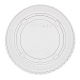 Plastic Lid PET Crystal Closed Flat Ø7,3cm (125 Units)  