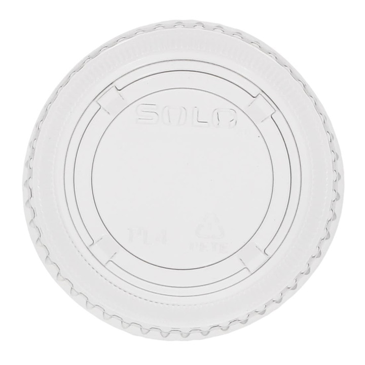 Plastic Lid PET Crystal Closed Flat Ø7,3cm (125 Units)  