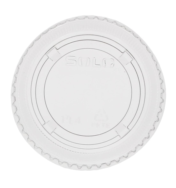 Plastic Lid PET Crystal Closed Flat Ø7,3cm (2500 Units)