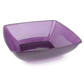 Plastic Bowl PS Crystal Hard Eggplant 3500ml 28x28cm (1 Unit) 