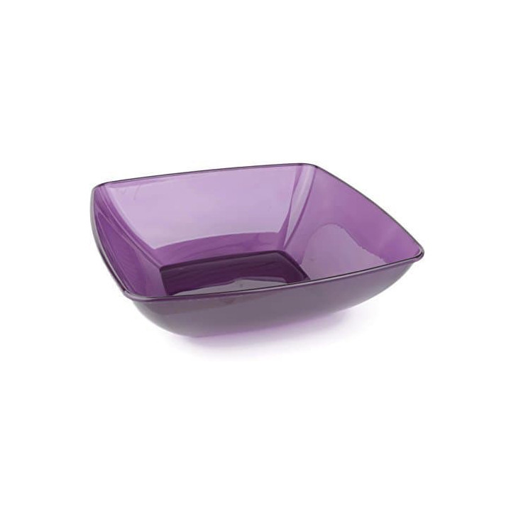 Plastic Bowl PS Crystal Hard Eggplant 3500ml 28x28cm (1 Unit) 