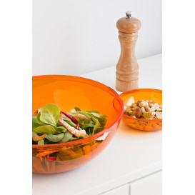 Plastic Bowl PS Crystal Hard Orange 3500ml Ø27cm (1 Unit) 