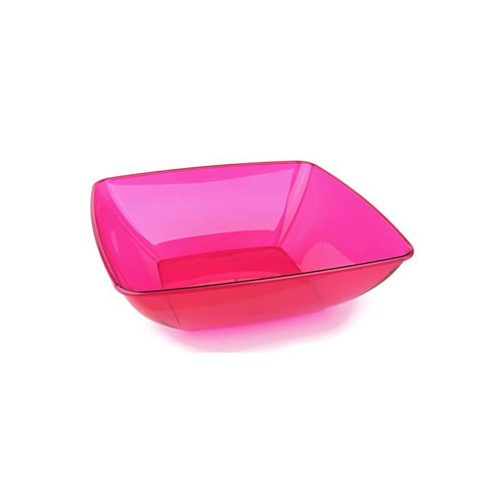 Plastic Bowl PS Crystal Hard Raspberry 3500ml 28x28cm (20 Units)