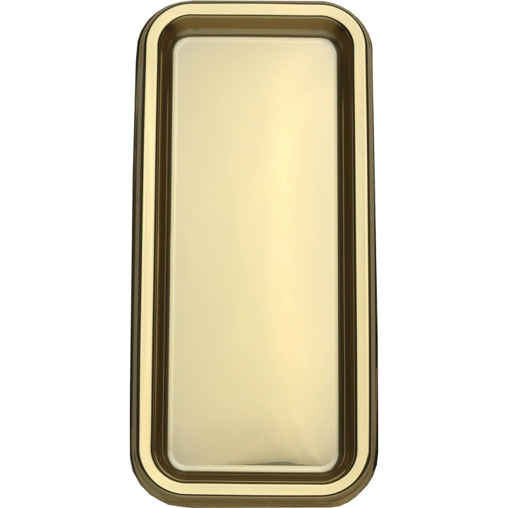 Plastic Tray Rectangular Shape Gold 35x16cm (5 Units) 