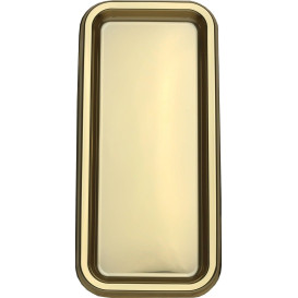 Plastic Tray Rectangular Shape Gold 35x16cm (50 Uds)